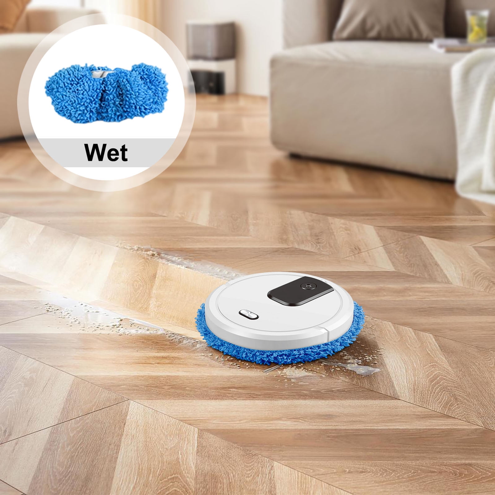 LLDYYDS Dry and Wet 3 in 1 Sweeping Robot, Intelligent Sweeping Robot Vacuum Cleaner, Rechargeable Dry and Wet Fully Automatic Mopping Machine
