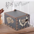 thumbnail image 3 of Caja de música para niños, manivela tallada en madera tallada caja de música de madera juguete musical multifuncional, 3 of 9