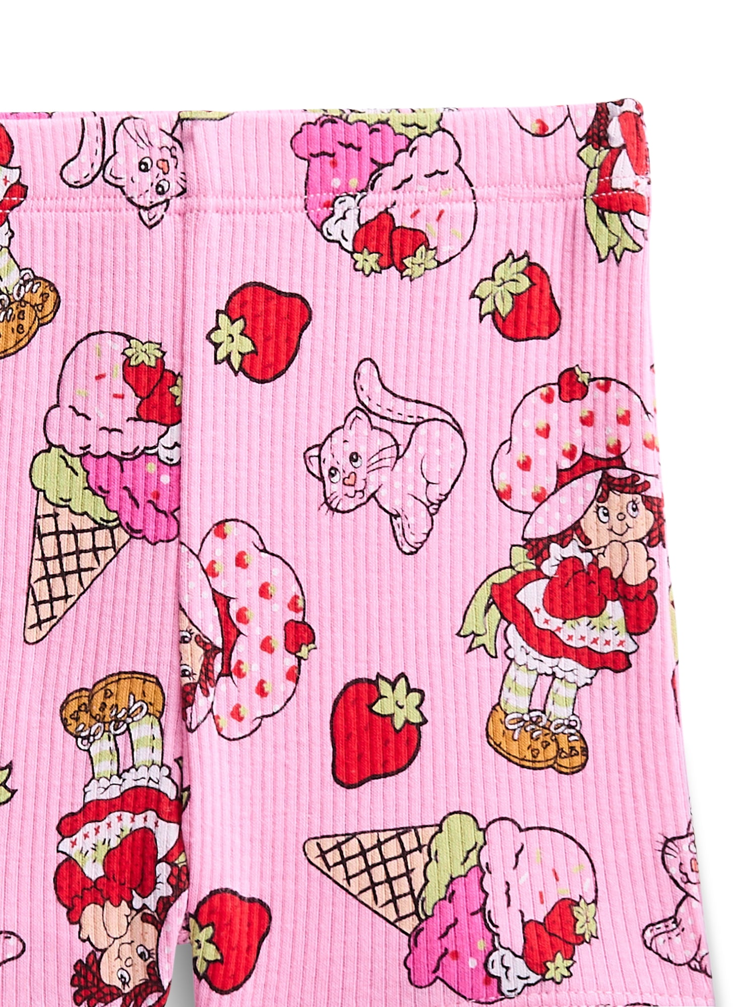 Strawberry Shortcake Baby Girls Short Sleeve Graphic Tee and Matching Bike Shorts Set, 2-Piece, Sizes 0/3M-24M