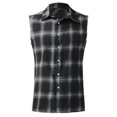 thumbnail image 4 of Aligament Tank Tops Men Graphic Tees Mens Summer Fashion Casual Plaid Print Buckle Sanding Sleeveless T Shirt Vest T-Shirts For Men'S ,Black, 4 of 4