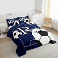 thumbnail image 3 of Castle Fairy Kids Boys Girls Letter Monogrammed R Bedding Comforter Set 2pcs,Sport Gamer Soccer Twin Comforter Sets Microfiber,Ball Game Football Breathable Bedding Set,Lightweight Room Decor, 3 of 8