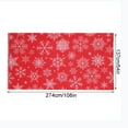 thumbnail image 3 of Btomtd 107.87 x 53.93 inch Reindeer Pattern Christmas Tablecloth Disposable PE Table Cloth Water Oil Proof Holiday Party Tablecloth, Red, 3 of 8