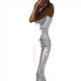 thumbnail image 3 of Vestido Midi de Satén y Seda con Tirantes Finos para Mujer, con Cuello Vuelto, para Fiesta, Cóctel o Noche. M, 3 of 8