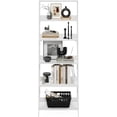 thumbnail image 4 of GMNIU Lane Ladder Book Shelf, 6-Tier Ladder Shelf, Open Design Bookshelf, Display Storage Bookcase, 14.8" x 23.6" x 66.2", Living Room, Home Office, White, 4 of 6