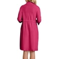 thumbnail image 4 of Iaqnaocc Post Surgery Robes for Women Hospital Gown 3/4 Sleeve Post Surgery Mastectomy Nightgowns with Inner Pockets Soft House Robes Lightweight Pajama Dress Shirt Womens Robe Hot Pink XXL, 4 of 8