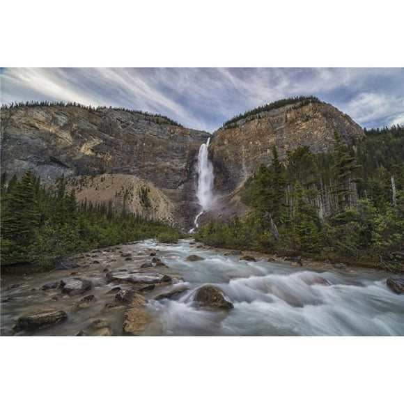 Takkakaw Falls Yoho National Park - Affiche Britannique Columbia Canada - 19 x 12 Po.