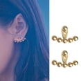 thumbnail image 5 of harmtty 1 Pair Stud Earrings Elegant Temperament Bright Luster Decorative All-match Jewelry Gift Multi-wear Fashion Women Love Heart Faux Pearl Ear Studs for Daily Wear, 5 of 7