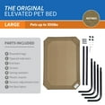 thumbnail image 2 of The Original Coolaroo Elevated Pet Dog Bed, Indoor & Outdoor Use, Durable, Cooling, Nutmeg, Large, 51" L x 31.50" W x 8" H, 2 of 7