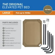 The Original Coolaroo Elevated Pet Dog Bed, Indoor & Outdoor Use, Durable, Cooling, Nutmeg, Large, 51 L x 31.50 W x 8 H