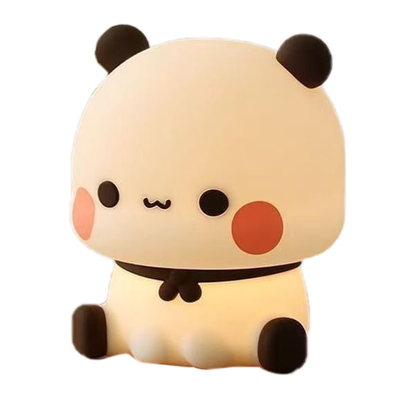 Panda Night Light, LED Novelty Animal Cute Lamp, Food Grade Silicone Nightlight, Soft Glow ,Light Up Panda Decor for Room College Dorm, Funny Gifts