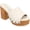 Off White, variant on Collection Womens Veda Tru Comfort Foam Platform Clog Open Toe Sandals