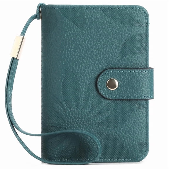 GAEKEAO Wallet for Women Ladies Bifold Leather RFID-Blocking Wristlet Purse Wallet Credit Card Holder with ID Window
