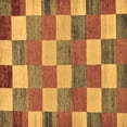thumbnail image 1 of Ahgly Company Indoor Square Checkered Brown Modern Area Rugs, 5' Square, 1 of 4