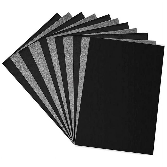 FrostHike 100 Sheets Carbon Paper, Black Graphite Paper for Tracing Patterns Onto Wood, Paper, Canvas, and Other Crafts Projects(Black)
