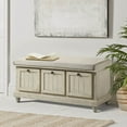 thumbnail image 6 of Lorain Distressed Beige Lift Top Storage Bench, 6 of 6
