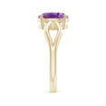 thumbnail image 5 of ANGARA Natural Prong-Set Solitaire 1.6 ct Amethyst Split Shank Ring in 14K Yellow Gold for Women (Size-9x7mm) | February Birthstone, Anniversary, Jewelry Gift for Women | Natural Amethyst Ring, 5 of 10