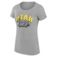 thumbnail image 2 of Women's G-III 4Her by Carl Banks  Heather Gray Utah Jazz Filigree Logo Fitted T-Shirt, 2 of 3