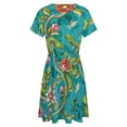 thumbnail image 5 of Morning Song - Turquoise Sundress Short Sleeve Dress Summer Women Clothes Dress for Women Dresses, 5 of 7