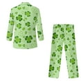 thumbnail image 5 of Xoenoiee Green Shamrock Heart Love Print Boys Formal Suit Set Kids 2 Piece Suit Jacket Pants Set St. Patrick's Day Wedding Tuxedo Suits Outfits Dresswear, Size 13-14 Years, 5 of 7