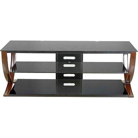 Tecnhi Mobili Stylish and Modern Black TV Stand for TVs up to 65"