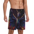 thumbnail image 2 of Rateoe Rainbow Wings Majestic Dragon Print Men's Lounge Shorts – Soft & Breathable Pajama Bottoms with Pockets, Elastic Waistband, Lightweight Sleepwear for Nightwear & Loungewear-X-Large, 2 of 6
