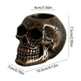 thumbnail image 3 of Halloween Candle,Skull Candle Holder,Skull Candle Gothic Decorations for Home Table Farmhouse Indoor Room Decor Black Skull,Halloween Candlestick Holder Table Decoration Gothic Spooky Skeleton Decor, 3 of 7
