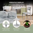 thumbnail image 4 of WestinTrends Playa 23.5" Round Outdoor Indoor Metal Cocktail Dining Table, Gray, 4 of 10