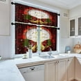thumbnail image 3 of 36 Inch Kitchen Curtains Beige and Orange Abstract Art Window Curtains and Valances Set of 3,White Modern Art Background Short Tier Curtain for Kitchen,Vintage Small Kitchen Decor, 3 of 6
