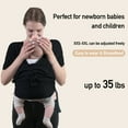 thumbnail image 4 of Gllquen Baby Wrap Carrier Organic Cotton Adjustable Slings ,for Newborn,Infant,Toddlers 35 lbs,Black, 4 of 9