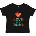 thumbnail image 3 of Inktastic I Love My Grandpa Colorful Heart Boys or Girls Toddler T-Shirt, 3 of 5