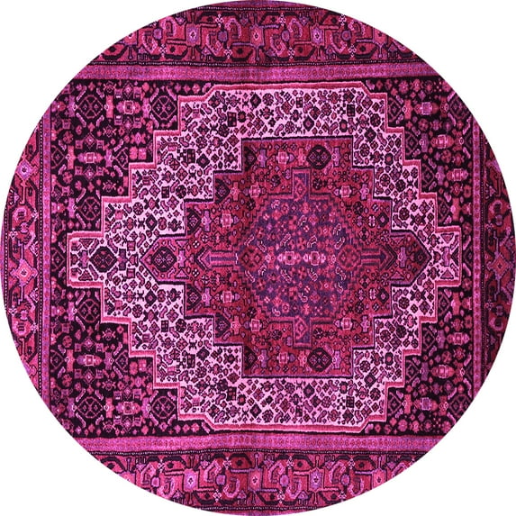 Ahgly Company Indoor Round Persian Pink Traditional Area Rugs, 6' Round