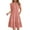 Pink, variant on UVN Summer Dresses for Women Ruffle Sleeve V Neck Midi Dress Casual Beach Sundress with Pockets