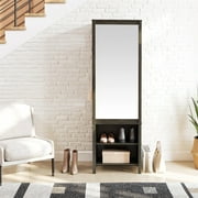 Ameriwood Home Wimberly Wardrobe with Mirror, Black Oak