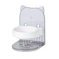thumbnail image 2 of Cuencos s para gatos, cuenco de alimentación para gatos, altura ajustable, plato grande duradero portátil, plato de alimentación para mascotas, , GRIS, 2 of 10