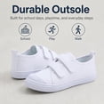 thumbnail image 3 of Girls White Shoes Canvas Comfortable Causal Sneakers for Boys Toddler Kids, 3 of 12