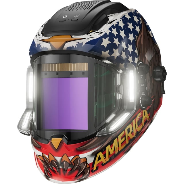 Casco de soldadura ANDELI con 4 luces LED de oscurecimiento automático