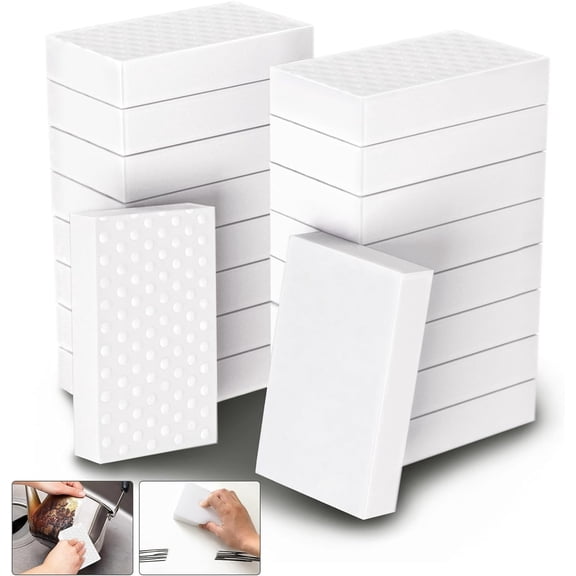 Magic Sponge Eraser, YSTDHL 50 Pack 2X Density Extra Thick Melamine Sponge, Household Extra Large Cleaning Pads, Melamine Foam, No Scratches Cleaning Sponge, Multi-Purpose Bathroom, Floor, Kitchen