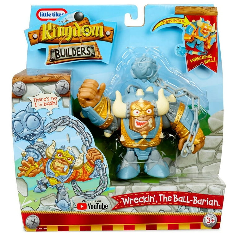 Little Tikes Kingdom Builders Wreckin The Ball Barian Action Figure Transforms into Wrecking Ball For Kids Boys Girls Ages 3 4 5