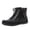 Black, variant on Willtoo Women's Ankle Boots Lace up and Side Zipper, Flat Fashion Combat Booties Low Heel
