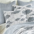 thumbnail image 3 of Levtex Home - Cambria Quilt Set - Full/Queen Quilt (88x92in.) + Two Standard Pillow Shams (26x20in.) - Coastal - Navy, Blue, Grey and Cream - Reversible - Cotton Fabric, 3 of 4