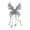 Silver, variant on YAOBAMM Hair Clip Women Hair Gripper with Tassel Faux Pearl Butterflies Shape 3D Effect Hair Decoration Elastic Spring Strong Claw Hair Clip
