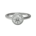 thumbnail image 2 of 3.8 Ct Round Moissanite Diamond 925 Sterling Silver Solitaire Halo Ring Pendant Earring Set, 2 of 5