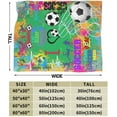 thumbnail image 5 of Soccer Blanket - Soccer Blankets Soccer Gifts for Adult and Kids Plush Soccer Blanket for Couch Bed Sofa Home Decor 40"X50", 5 of 5