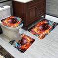 thumbnail image 3 of 4Pcs Soccer Shower Curtain for Boys Bathroom Set - Boys Sports Shower Curtain Set with Bath Mat Toilet Lid Cover Football Shower Curtain with 12 Hooks Boys Bathroom Decor, 70" x 70", 3 of 6