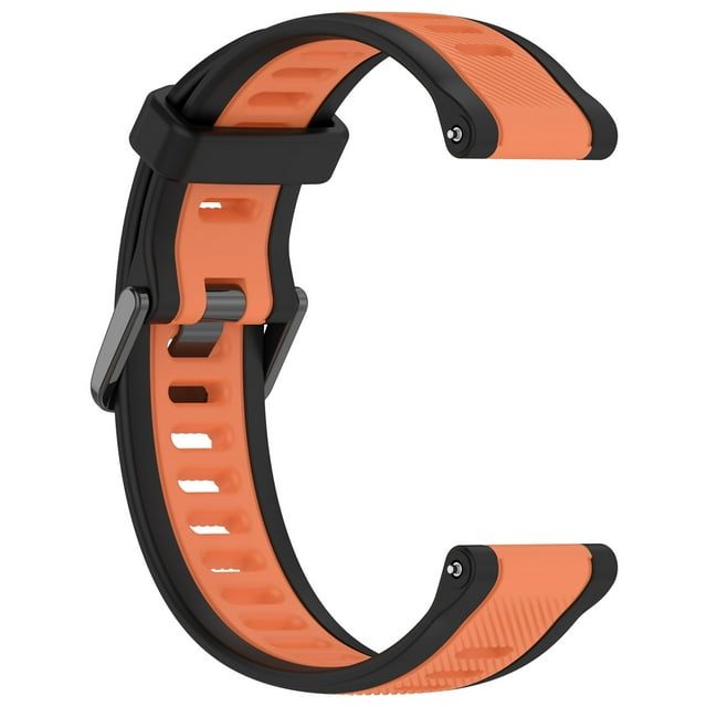 KOMI Applique Garmin Forerunner165 Sangle en silicone 20 mm Sangle à texture Bicolore 22 mm Sangle Officielle