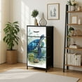 thumbnail image 7 of Dresser for Bedroom with 4 Storage Drawers Ocean Wall Decor Blue Turtle Sea Pictures Coastal Print Painting Dressers Chest of Drawers Steel Framed Fabric Closet Organizers for Entryway, 7 of 7