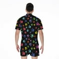 thumbnail image 2 of Cute Dino Footprint Pattern Short Sleeve Men'S Rompers Casual Summer Jumpsuits Outfit, 2 of 4