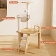 thumbnail image 4 of 41.3" Modern Cat Tower, Wood Cat Tree Tower for Indoor Cats, Cat Tree with Sisal-Covered Scratching Posts and Top Perch, Cat Condo with Acrylic Hammock, 4 of 8