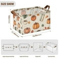 thumbnail image 7 of Yayeee Foldable Storage Basket for Shelves with Handles Waterproof Cloth Bins, Beige Fall Coffee, 7 of 7