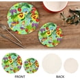 thumbnail image 4 of SKYSONIC 2 pcs Funny Gnomes Berry Beautiful Pot Holders Trivets, Heat Resistant Trivets, Garden Flowers Green Cotton Thread Weave Mats for Hot Pads Pans Pot Bowl Teapot, 4 of 7